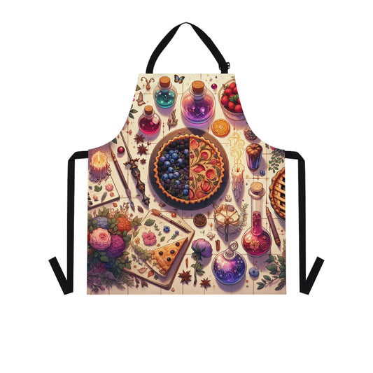 Whimsical Potion & Fruit Apron • Cottagecore Baking Gift for Kitchen Witches