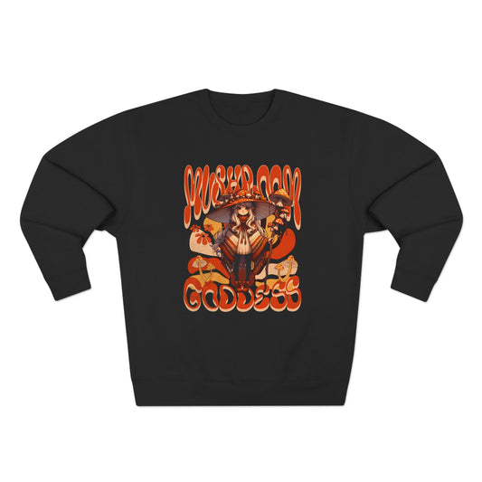 Psychedelic Mushroom Goddess Crewneck Sweatshirt