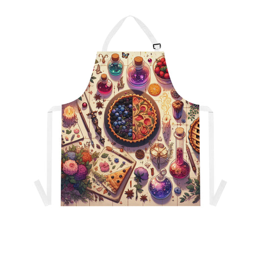 Whimsical Potion & Fruit Apron • Cottagecore Baking Gift for Kitchen Witches