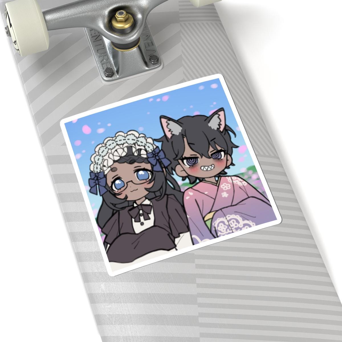 Maid and Fox Kiss-Cut Stickers