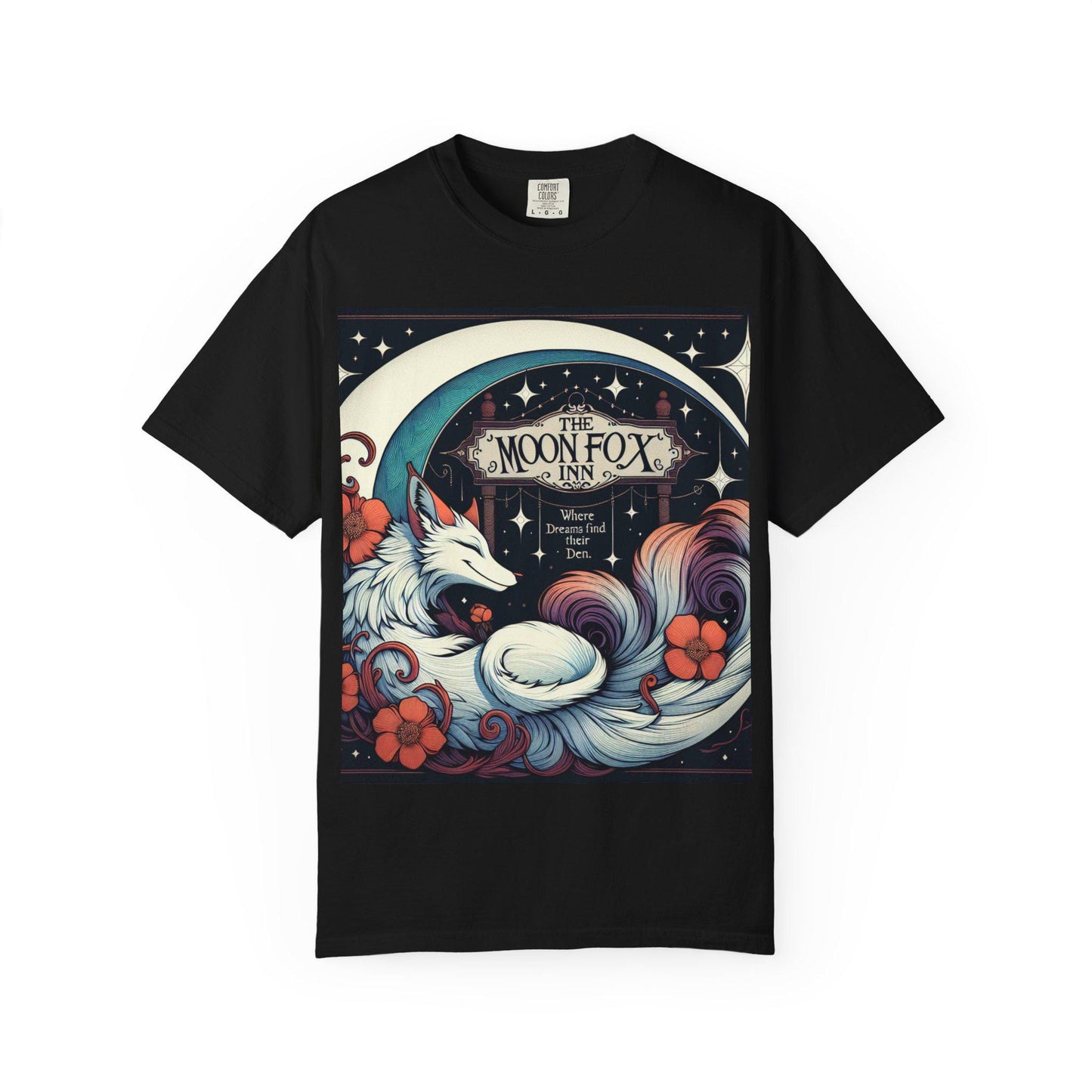 MoonFox Inn Graphic Tee • Mystical Unisex T-Shirt with Celestial Fox Design