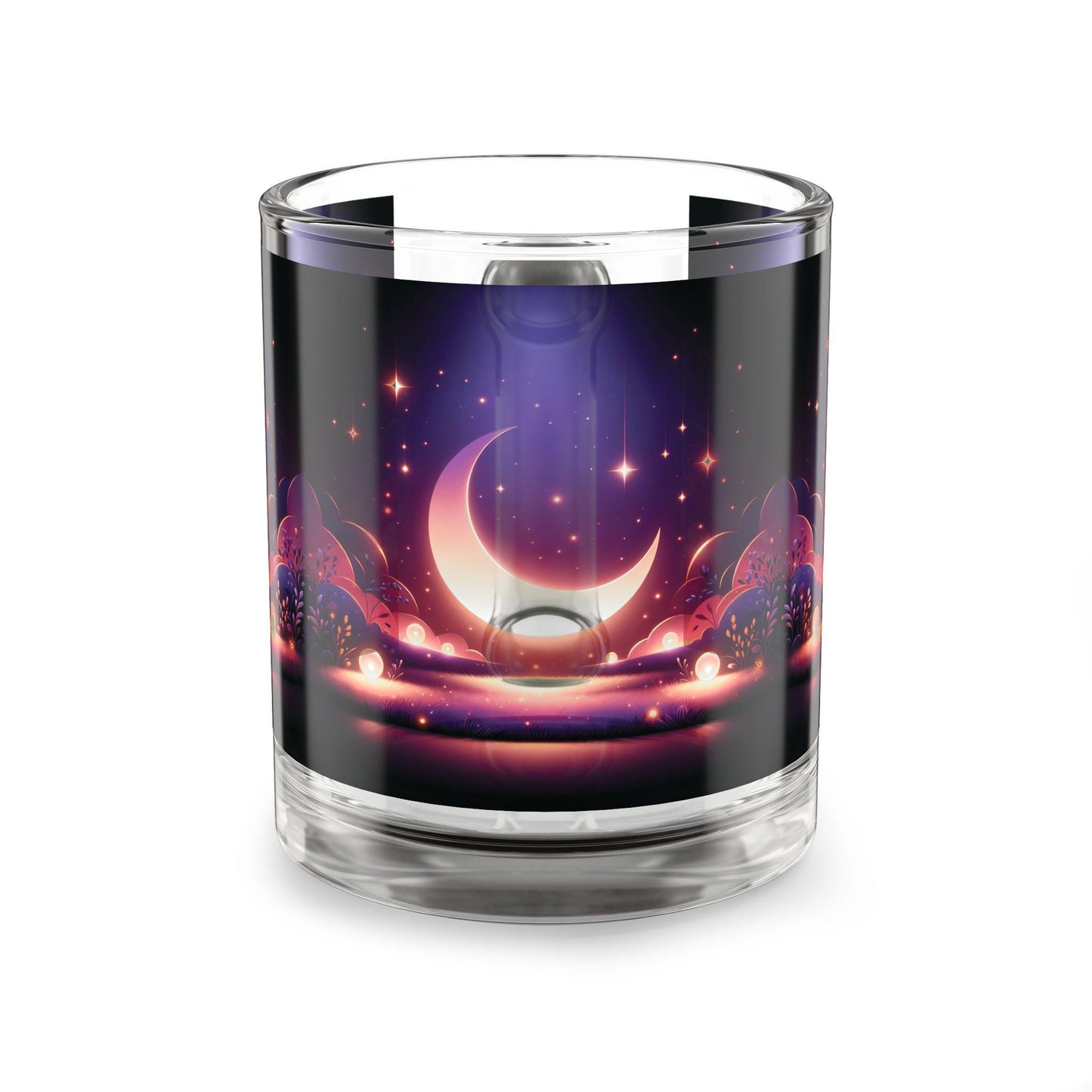 Moon & Stars Celestial Glass Mug • Mystical Coffee & Tea Cup