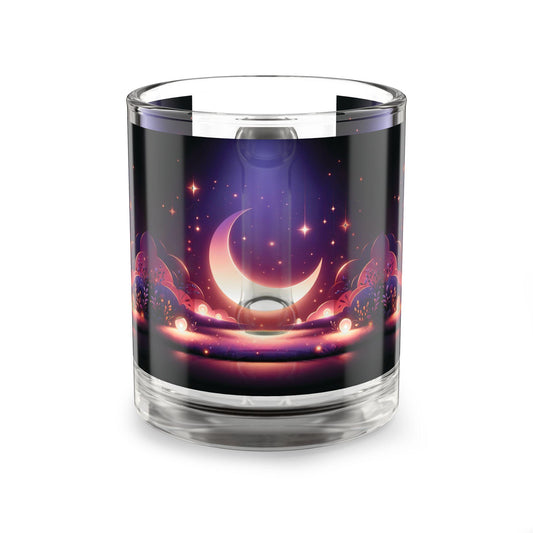 Moon & Stars Celestial Glass Mug • Mystical Coffee & Tea Cup